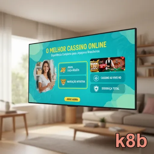 Pessoa usando k8b no celular com telas do aplicativo