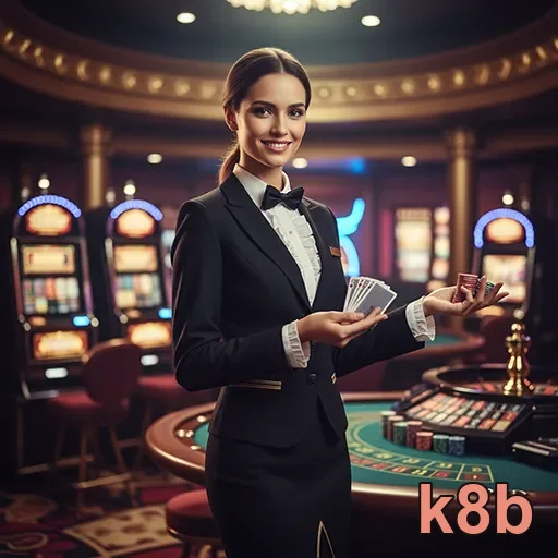 Pessoa acessando k8b no celular com mesas ao vivo